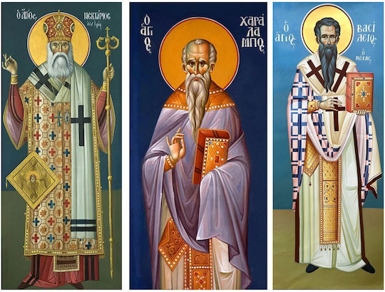 Decoupage Rice Paper A3 St Nektarios St Charalampos St Basil The Great Saint Icons