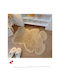 SteweHome Covor Pentru Copii Bej Rotund Cu Diametru 50cm Grosime 60mm