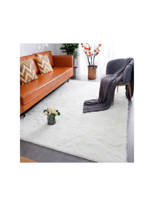 SteweHome Детски Килим Бял 100x310см