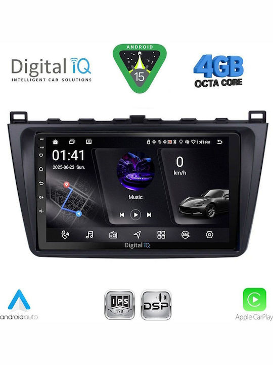 Digital IQ Car Audio System for Mazda 6 2008-2012 Bluetooth USB WiFi GPS Apple CarPlay Android Auto with 9" Touch Screen