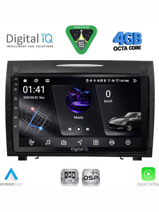 Digital IQ Car Audio System for Mercedes-Benz SLK 2004-2010 Bluetooth USB WiFi GPS Apple CarPlay Android Auto with 9" Touch Screen