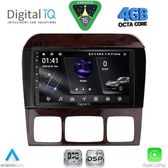 Digital IQ Ηχοσύστημα Αυτοκινήτου για Mercedes-Benz S Class 1998-2005 (Bluetooth/USB/WiFi/GPS/Apple-Carplay/Android-Auto) με Οθόνη Αφής 9"