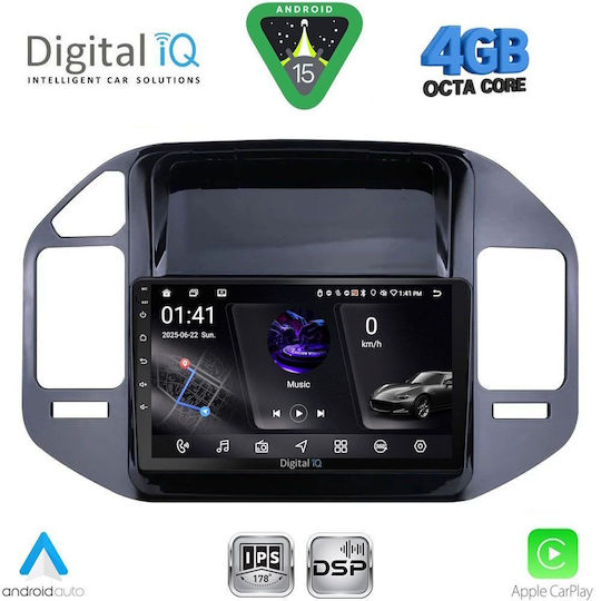 Digital IQ Car Audio System for Mitsubishi Pajero 1999-2006 Bluetooth USB WiFi GPS Apple CarPlay Android Auto with 9" Touch Screen
