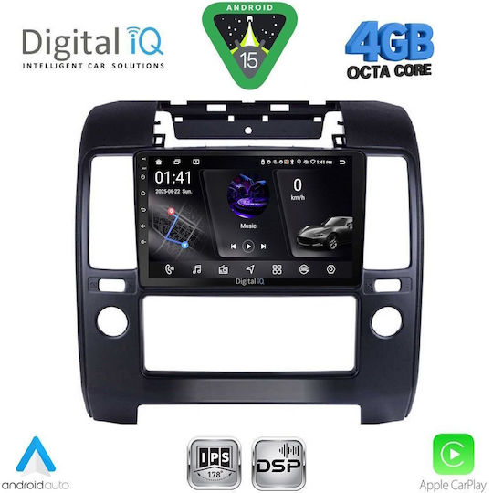 Digital IQ Car Audio System for Nissan Navara 2006-2011 with A/C Bluetooth USB WiFi GPS Apple CarPlay Android Auto with 9" Touch Screen