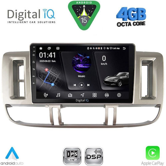 Digital IQ Car Audio System for Nissan X-Trail 2000-2004 Bluetooth USB WiFi GPS Apple CarPlay Android Auto with 9" Touch Screen