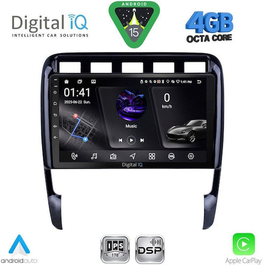 Digital IQ Car Audio System for Porsche Cayenne 2002-2011 Bluetooth USB WiFi GPS Apple CarPlay Android Auto with 9" Touch Screen