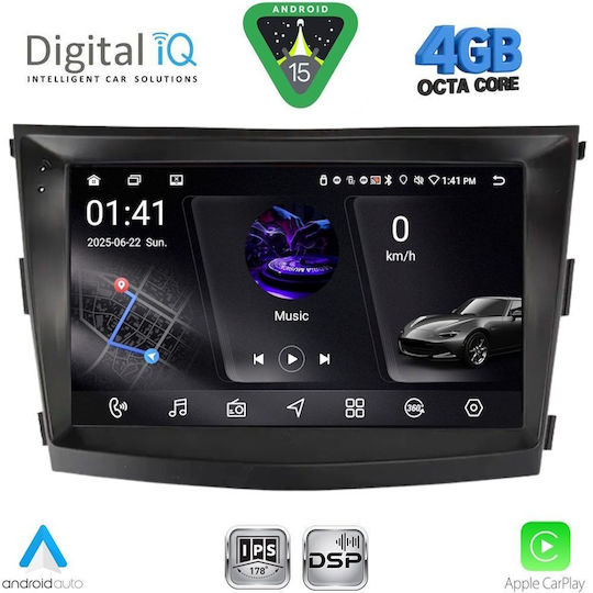 Digital IQ Car Audio System for SsangYong Tivoli 2016-2024 Bluetooth USB Wi-Fi GPS Apple CarPlay Android Auto with 9 Inch Touch Screen DIGITAL IQ RSG 6658 CPA