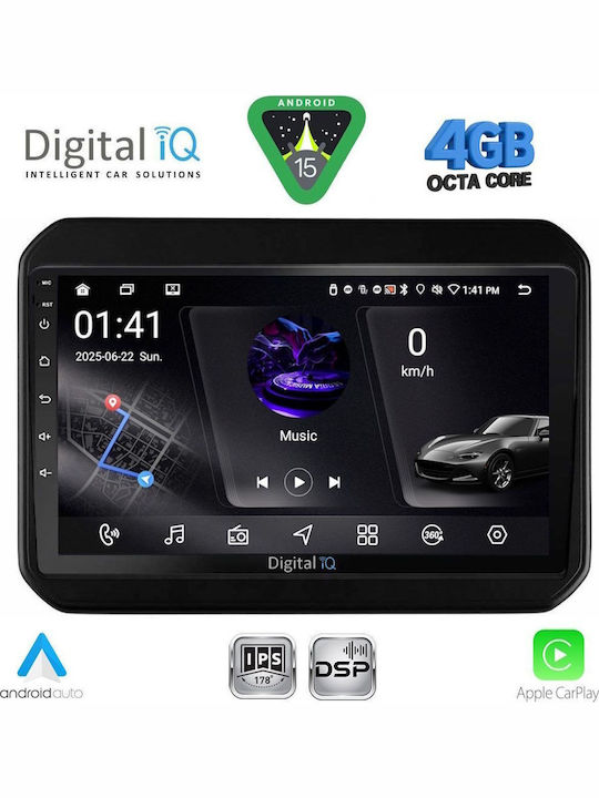 Digital IQ Car Audio System for Suzuki Ignis 2016 (Bluetooth/USB/WiFi/GPS/Apple CarPlay/Android Auto) with 9" Touch Screen