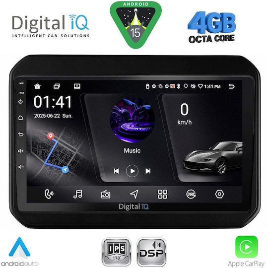 Digital IQ Ηχοσύστημα Αυτοκινήτου για Suzuki Ignis 2016 (Bluetooth/USB/WiFi/GPS/Apple-Carplay/Android-Auto) με Οθόνη Αφής 9"