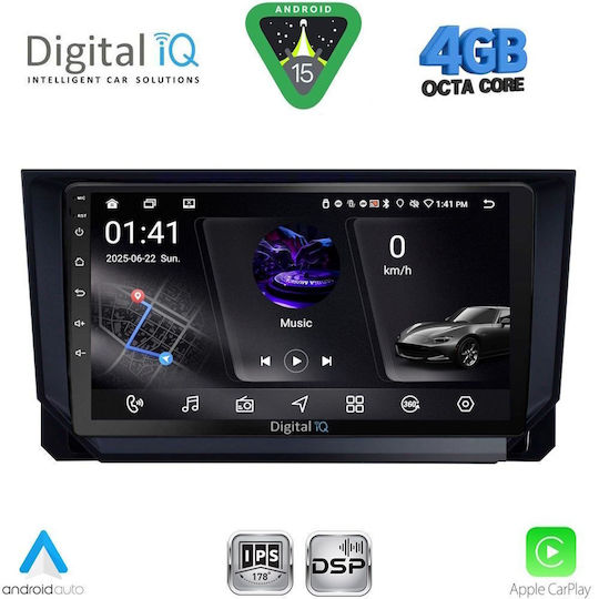 Digital IQ Ηχοσύστημα Αυτοκινήτου για Seat Arona / Ibiza 2018 (Bluetooth/USB/WiFi/GPS/Apple-Carplay/Android-Auto) με Οθόνη Αφής 9"