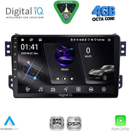 Digital IQ Ηχοσύστημα Αυτοκινήτου για Opel Agila Suzuki Splash 2008-2018 (Bluetooth/USB/WiFi/GPS/Apple-Carplay/Android-Auto) με Οθόνη Αφής 9"