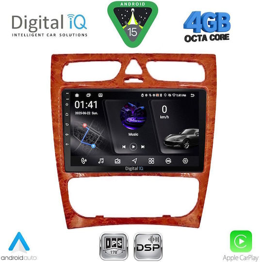Digital IQ Ηχοσύστημα Αυτοκινήτου για Mercedes-Benz C Class Nissan Cherry 1999-2004 (Bluetooth/USB/WiFi/GPS/Apple-Carplay/Android-Auto) με Οθόνη Αφής 9"