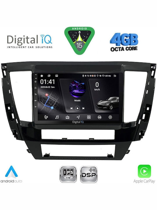 Digital IQ Car Audio System for Mitsubishi Pajero 2020 Bluetooth USB WiFi GPS Apple CarPlay Android Auto with 9" Touch Screen