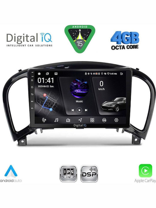 Digital IQ Car Audio System for Nissan Juke 2009-2020 Bluetooth USB WiFi GPS Apple CarPlay Android Auto with 9" Touch Screen