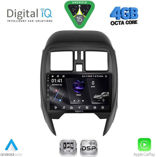 Digital IQ Car Audio System for Nissan Micra 2014-2017 Bluetooth USB WiFi GPS Apple CarPlay Android Auto with 9" Touch Screen
