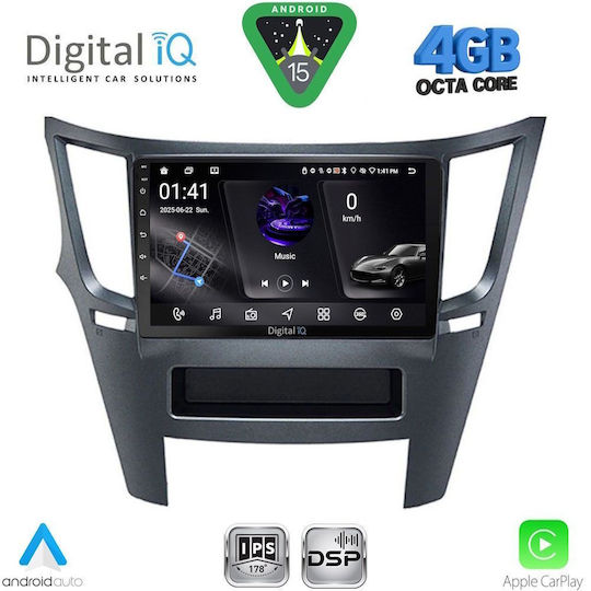Digital IQ Ηχοσύστημα Αυτοκινήτου για Subaru Legacy / Outback 2009-2014 (Bluetooth/USB/WiFi/GPS/Apple-Carplay/Android-Auto) με Οθόνη Αφής 9"