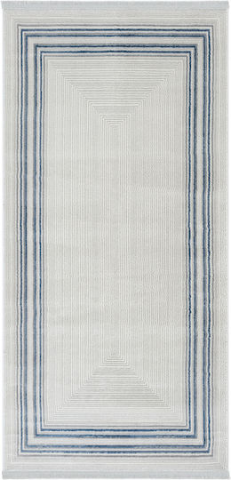 SteweHome Χαλί 80x300cm Γκρι Και Μπλε SteweHome Χαλί 80x300cm Γκρι Και Μπλε