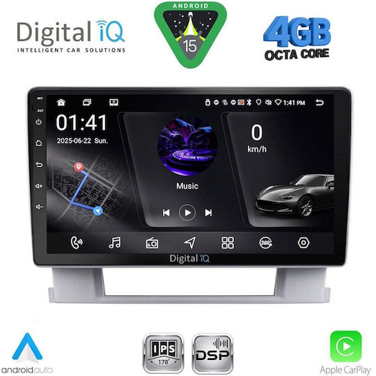 Digital IQ Ηχοσύστημα Αυτοκινήτου για Opel Astra 2010-2015 (Bluetooth/USB/WiFi/GPS/Apple-Carplay/Android-Auto/CD) με Οθόνη Αφής 9"