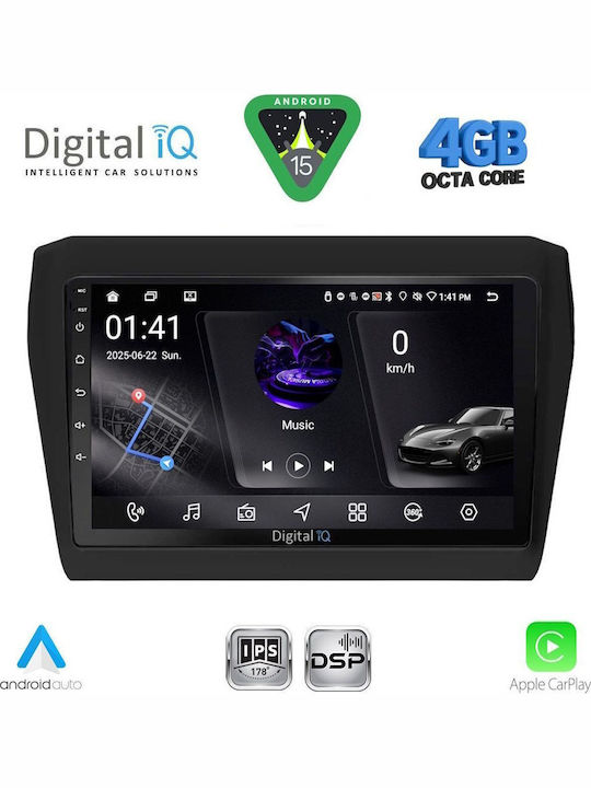 Digital IQ Car Audio System for Suzuki Swift 2017 (Bluetooth/USB/WiFi/GPS/Apple CarPlay/Android Auto) with 9" Touch Screen