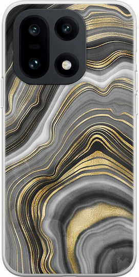 Θήκη Agate Stone Gold Veined Oneplus 15 5g Flexible Tpu Διάφανη Σιλικόνη