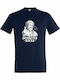 T-shirt Унисекс Geometry Rocks Pythagoras Mathematics Тъмносин