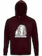 Hoodie Organic Unisex " Science Rocks Isaac Newton " Burgundy