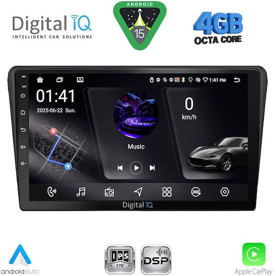Digital IQ Ηχοσύστημα Αυτοκινήτου για Toyota Avensis 2003-2009 (Bluetooth/USB/WiFi/GPS/Apple-Carplay/Android-Auto) με Οθόνη Αφής 9"