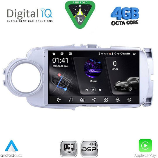 Digital IQ Ηχοσύστημα Αυτοκινήτου για Toyota Yaris 2011-2015 (Bluetooth/USB/WiFi/GPS/Apple-Carplay/Android-Auto) με Οθόνη Αφής 9"