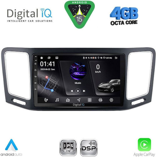 Digital IQ Ηχοσύστημα Αυτοκινήτου για Volkswagen Sharan 2011-2023 (Bluetooth/USB/WiFi/GPS/Apple-Carplay/Android-Auto) με Οθόνη Αφής 9"