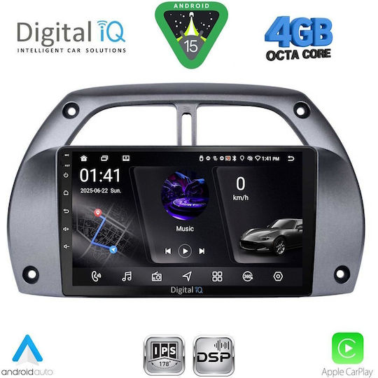 Digital IQ Car Audio System for Toyota RAV 4 2000-2006 with A/C Bluetooth USB WiFi GPS Apple CarPlay Android Auto with 9" Touch Screen