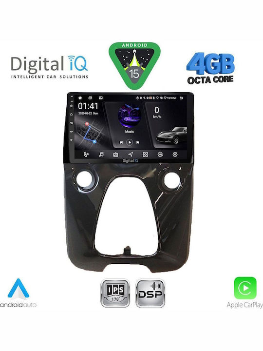 Digital IQ Car Audio System for Toyota Aygo 2014-2022 with A/C Bluetooth USB WiFi GPS Apple CarPlay Android Auto with 10" Touch Screen