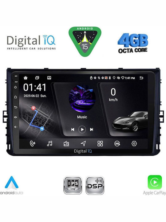Digital IQ Car Audio System for Volkswagen Polo / T-Roc / T-Cross 2017 with Clima (Bluetooth/USB/WiFi/GPS/Apple CarPlay/Android Auto) with 9" Touch Screen