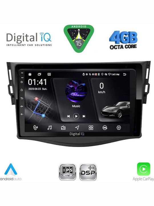 Digital IQ Car Audio System for Toyota RAV 4 2006-2012 Bluetooth USB WiFi GPS Apple CarPlay Android Auto with 9" Touch Screen