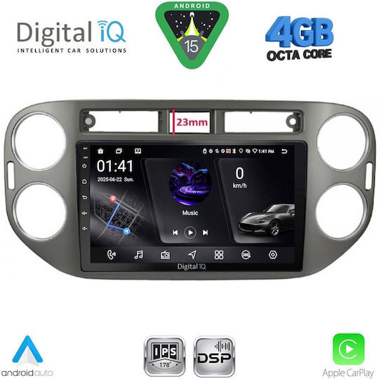 Digital IQ Ηχοσύστημα Αυτοκινήτου για Volkswagen Tiguan 2011-2016 με Clima (Bluetooth/USB/WiFi/GPS/Apple-Carplay/Android-Auto) με Οθόνη Αφής 9"