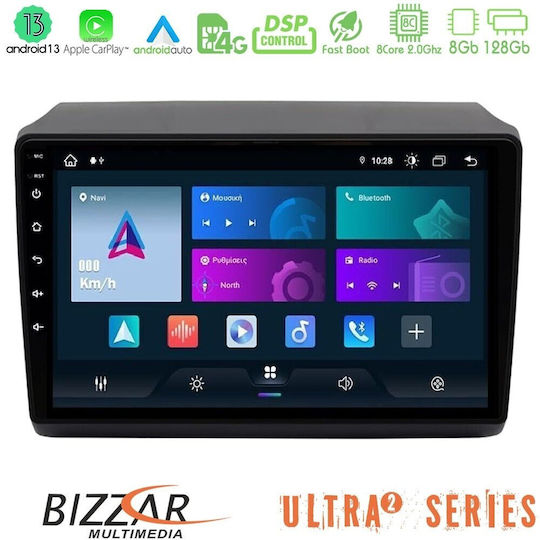 Bizzar Ηχοσύστημα Αυτοκινήτου για Peugeot Boxer Fiat Ducato Citroen Jumper 2022-2023 (Bluetooth/USB/WiFi/GPS/Apple-Carplay/Android-Auto) με Οθόνη Αφής 9"