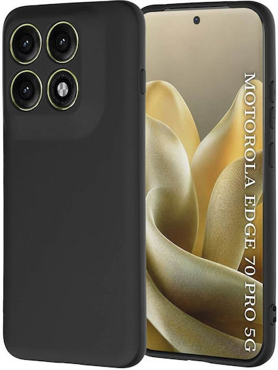 Techsuit Softflex Silikon Rückseitencover Schwarz Motorola Edge 70 Pro