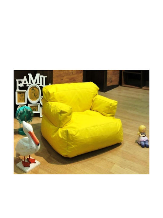 Kids Beanbag Yellow 30x30x45cm