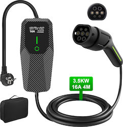 Junsun Electric Car Charger 3.5kW With Built-in Cable 4m Type 2 Junsun Electric Car Charger 3.5kW With Built-in Cable 4m Type 2