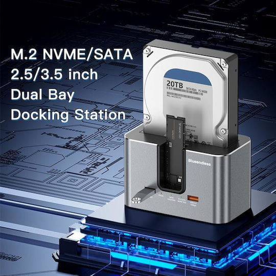 Blueendless Докинг Станция за С ATA Твърди Дискове със Свързаност USB 3.2 (RF817M)