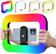 E-reise Ym200r Portable Rectangular RGB LED Ring Light Mobile Phone Holder