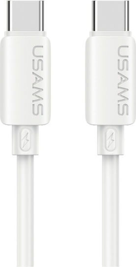 Usams Cablu USB 2.0 USB-C Mascul - USB-C 30W Alb SJ788USB02