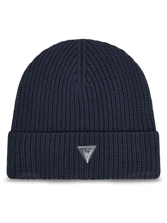 Мъжка Плетена Шапка Beanie в Син Цвят