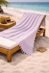 SteweHome Cotton Beach Towel-Pareo Lilac