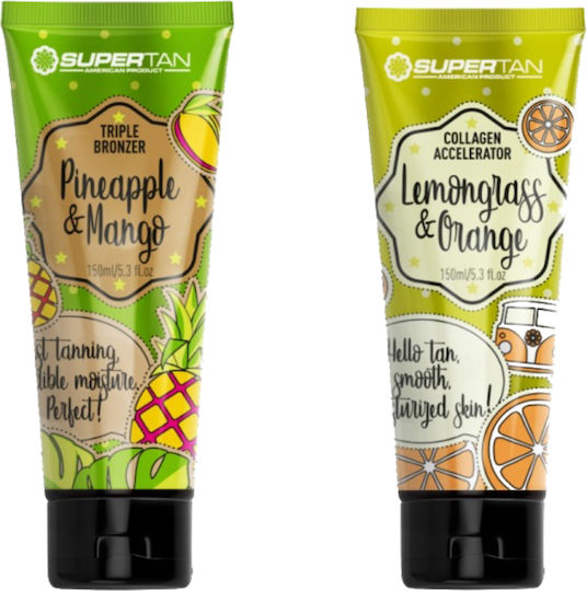 Supertan Set Lemongrass & Orange Accelerator + Pineapple & Mango Bronzer