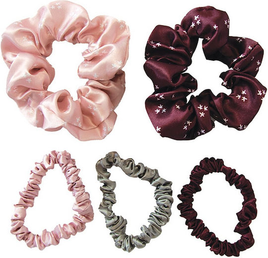 Set Cadou 5 Scrunchies de Satin Pentru Păr By Upper Canada
