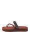 Leather Women's Flat Sandals Brown