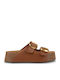 Dament Sandalen Flatforms Braune