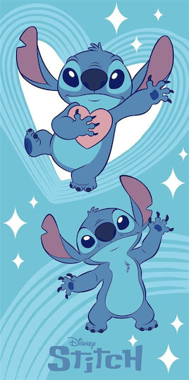 Πετσέτα Θαλάσσης Lilo & Stitch 545 70x140cm Sky Blue Disney Home