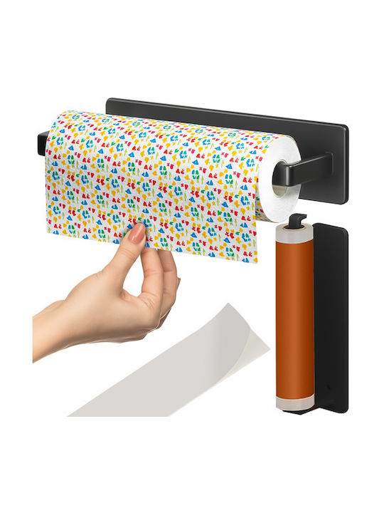 Ruhhy Metallischer Schwarzer Papierhandtuchhalter 25x7cm
