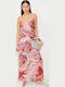 Sommer Maxi Damenkleid Rosa